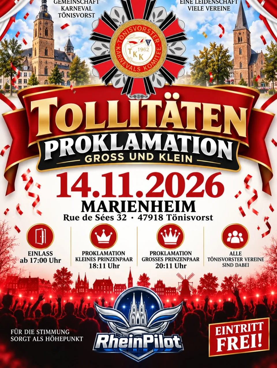 Veranstaltungsbild zu Tollitäten-Proklamation 2026/2027